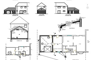 Drawing of extension foundation