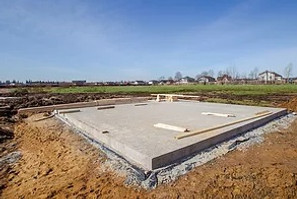 Pile foundation reinforced concret raft